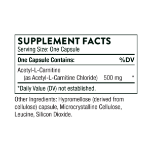 Thorne-Acetyl-L-Carnitine (Carnityl)-supplements-facts