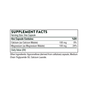 Thorne-Calcium-Magnesium Malate-supplement-facts