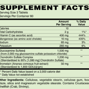 8623_Sweetgrass Glucosamine_Chondroitin_facts