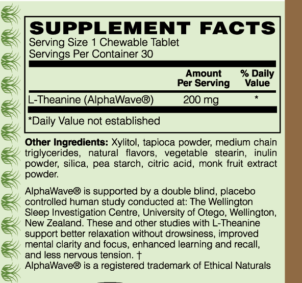 9301_Sweetgrass_Chewable_L-Theanine_facts